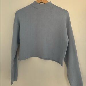 Blue Cropped Sweater